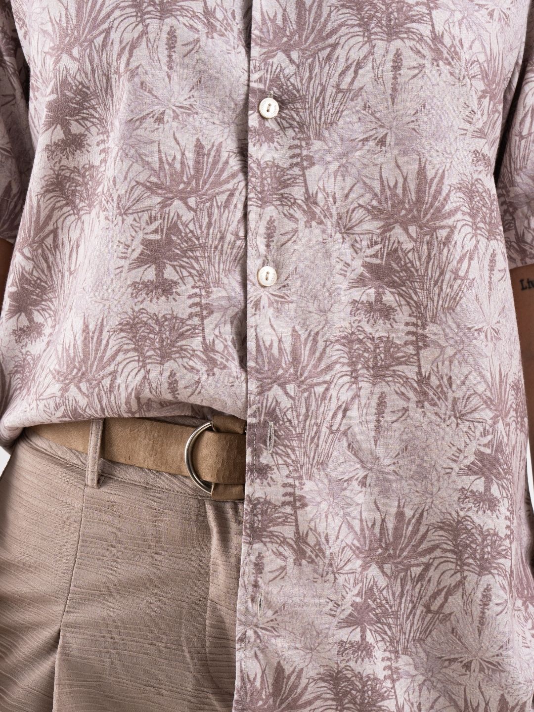 Resort Comfort Earth-Tone Botanic Shirt