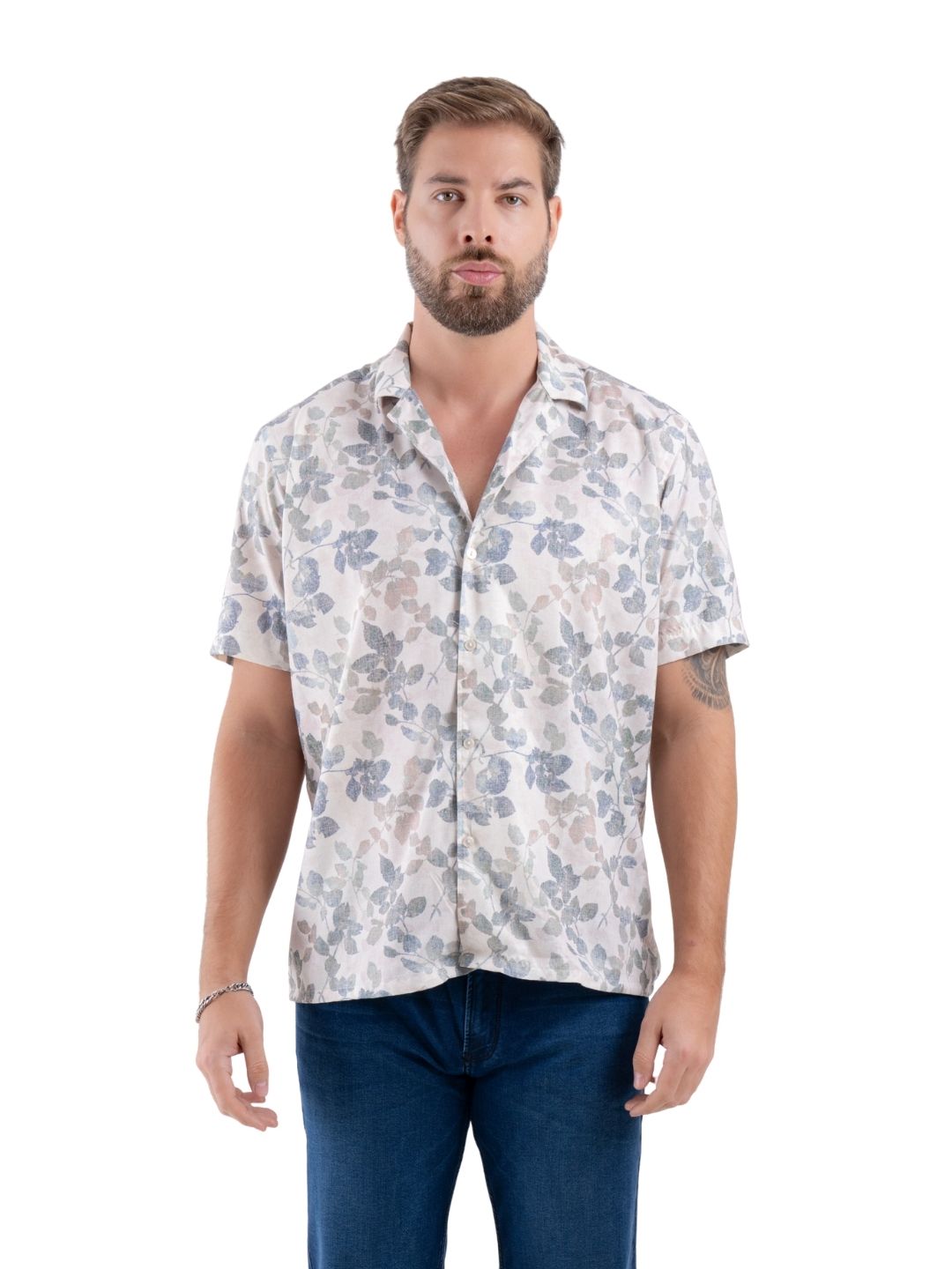 Stone Leaf Cuban Unisex Shirt
