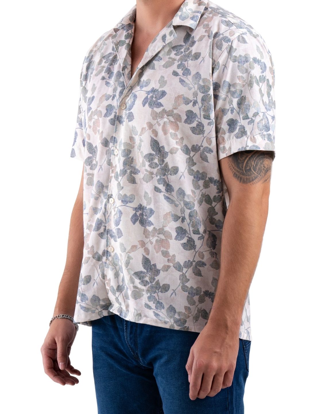 Stone Leaf Cuban Unisex Shirt