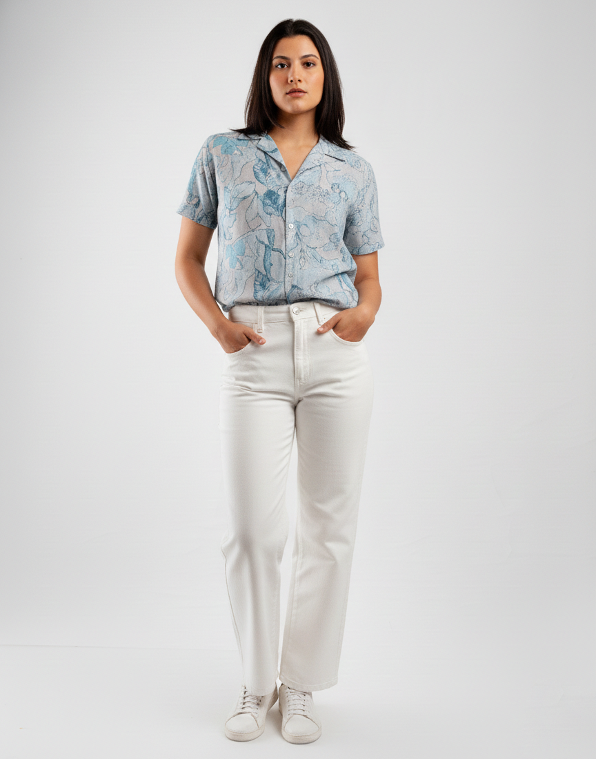 Ceylon Breeze Cuban Collar Unisex Printed Shirt