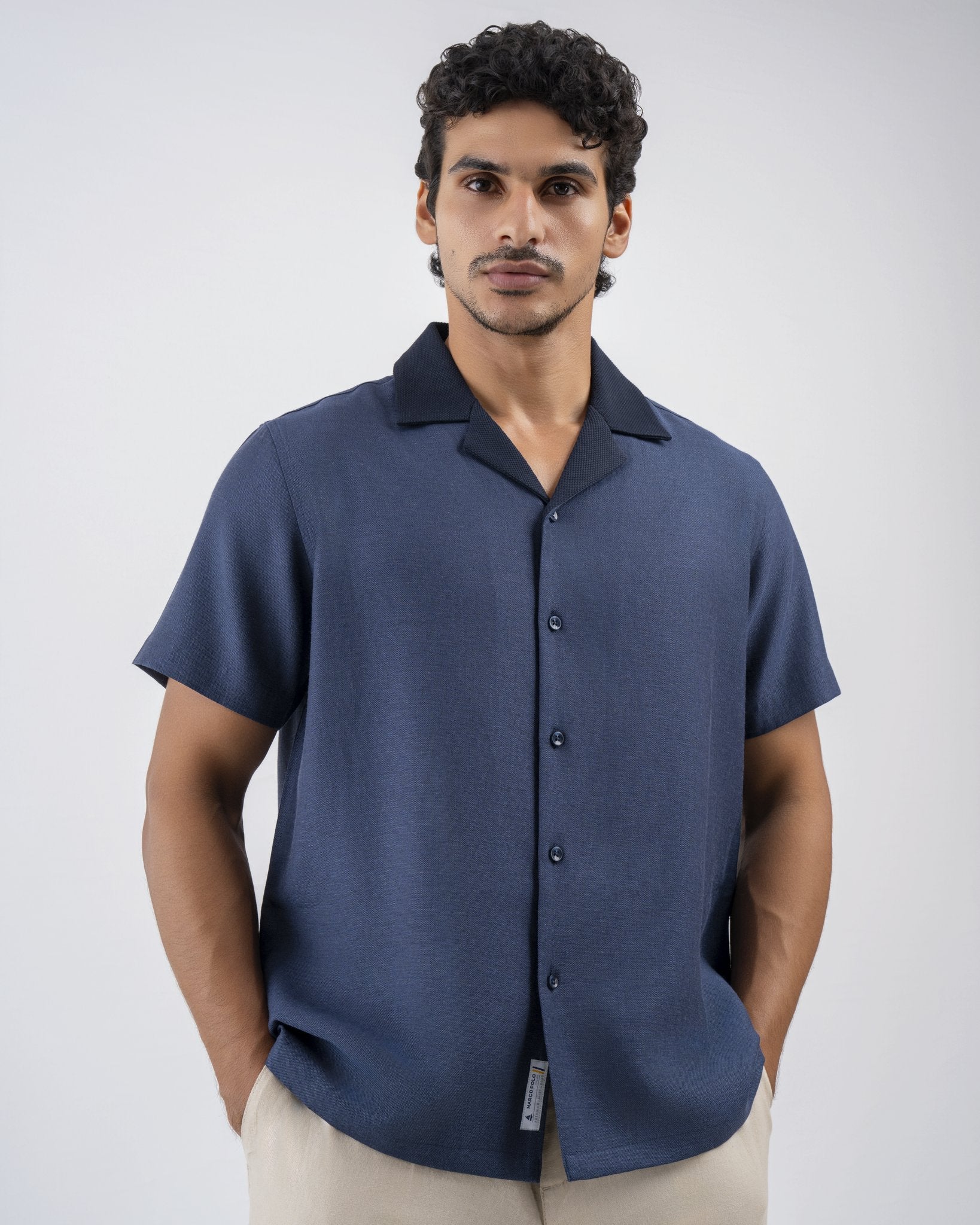 Riviera 2 Tone Rib Cuban Shirt