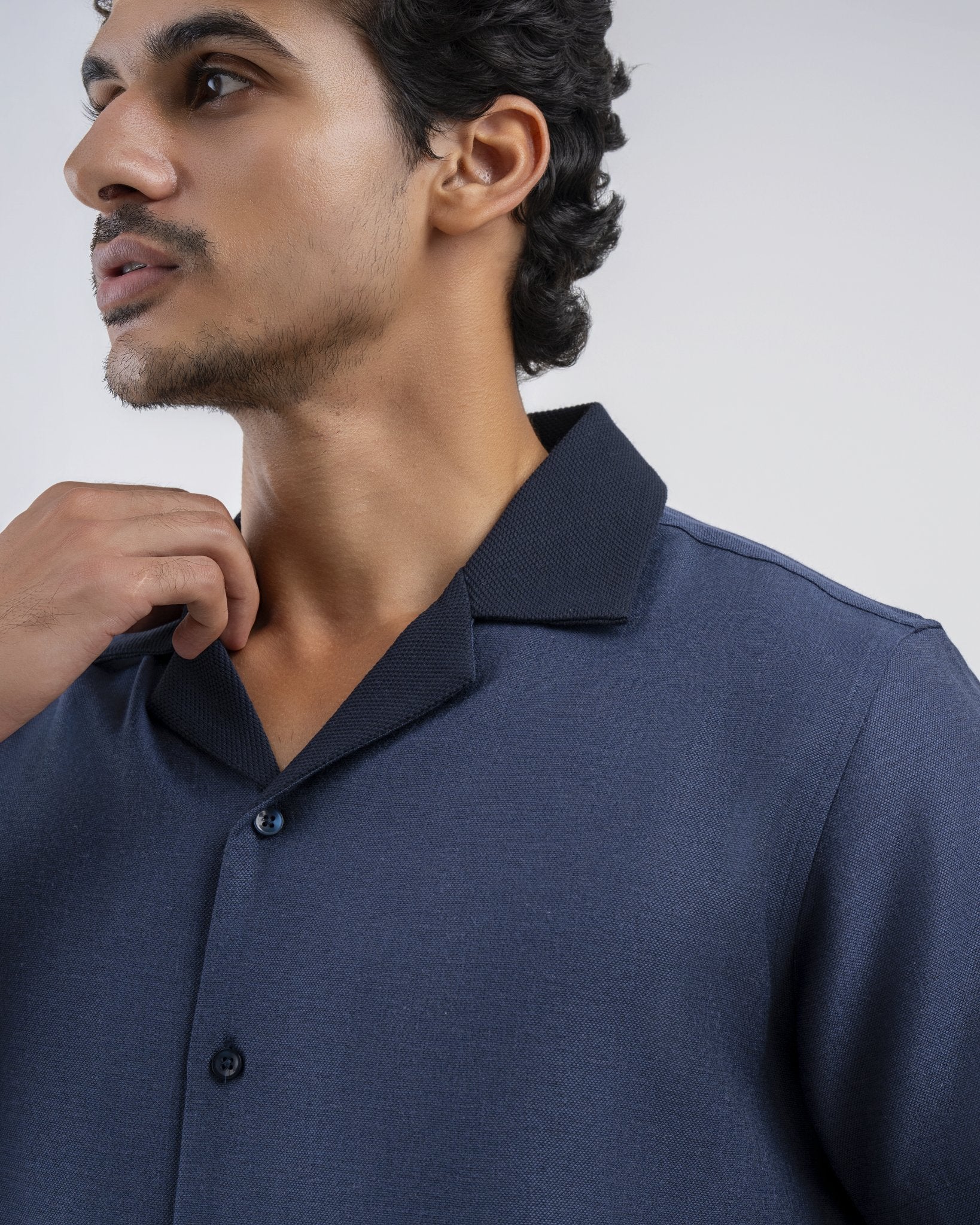 Riviera 2 Tone Rib Cuban Shirt