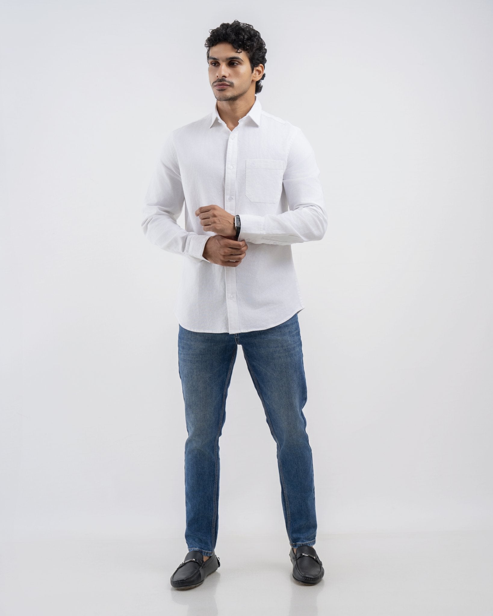 Utility Linen Long Sleeve Shirt