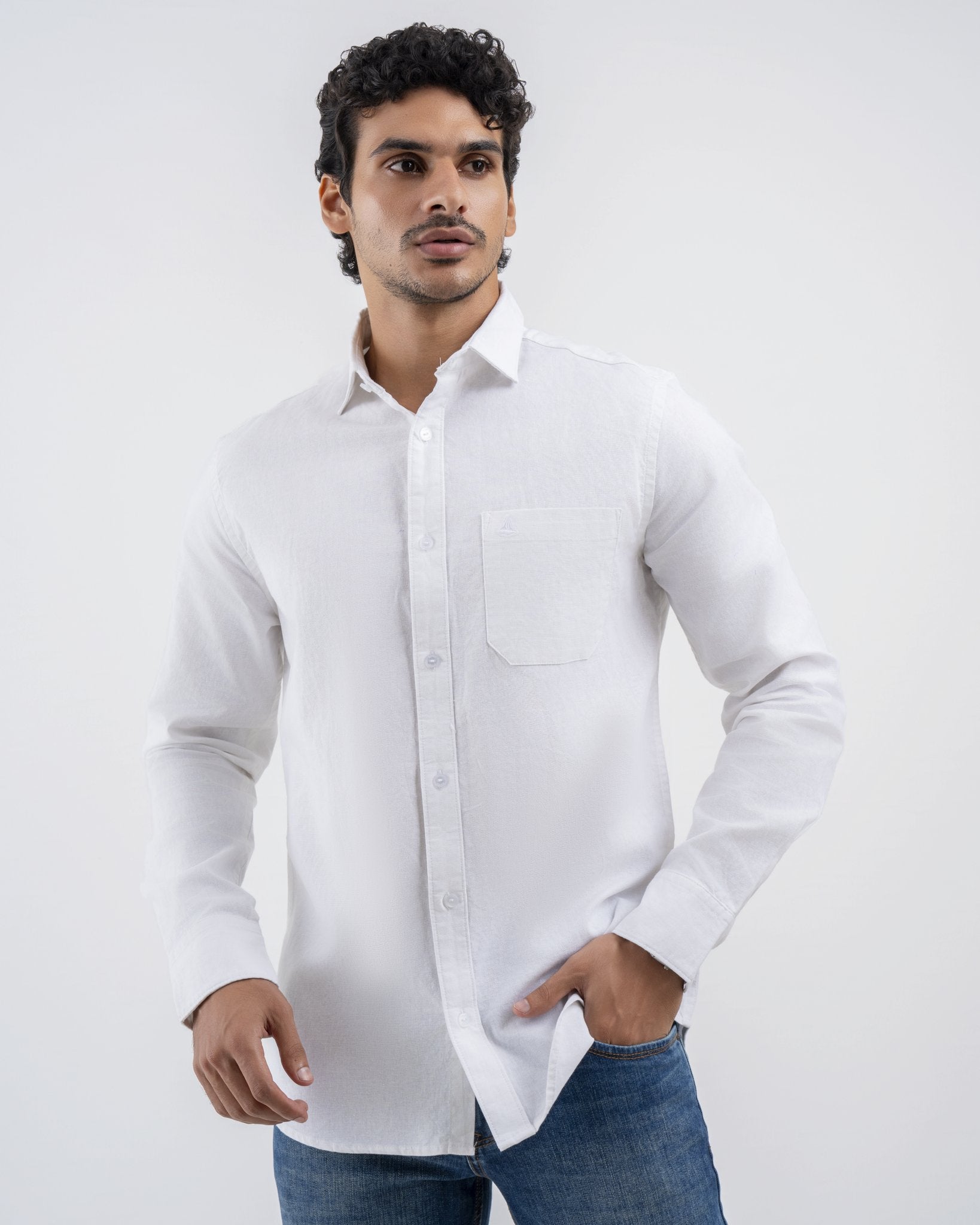 Utility Linen Long Sleeve Shirt