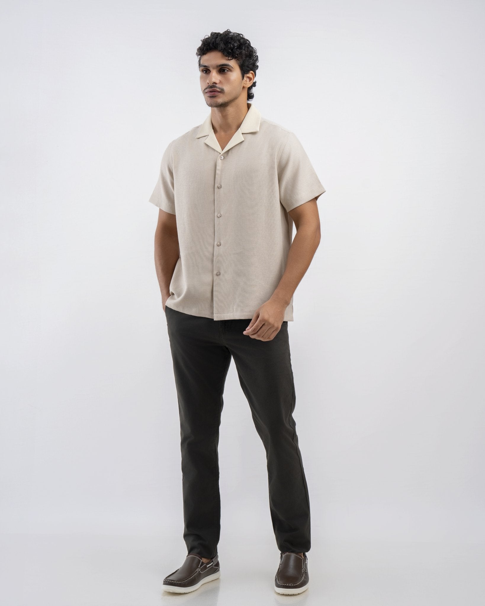 Riviera 2 Tone Rib Cuban Shirt