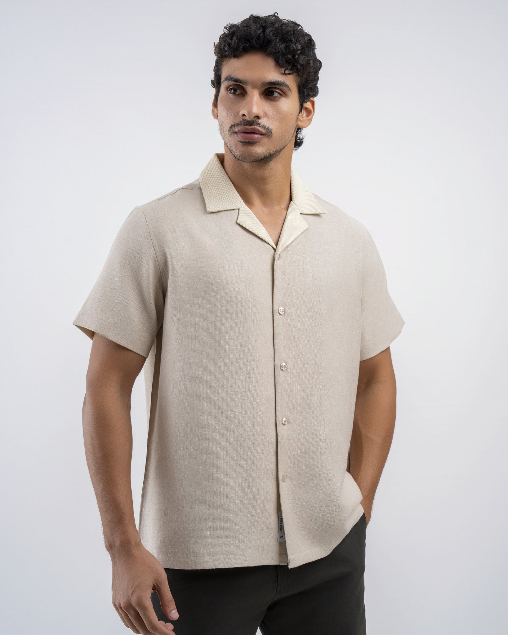 Riviera 2 Tone Rib Cuban Shirt