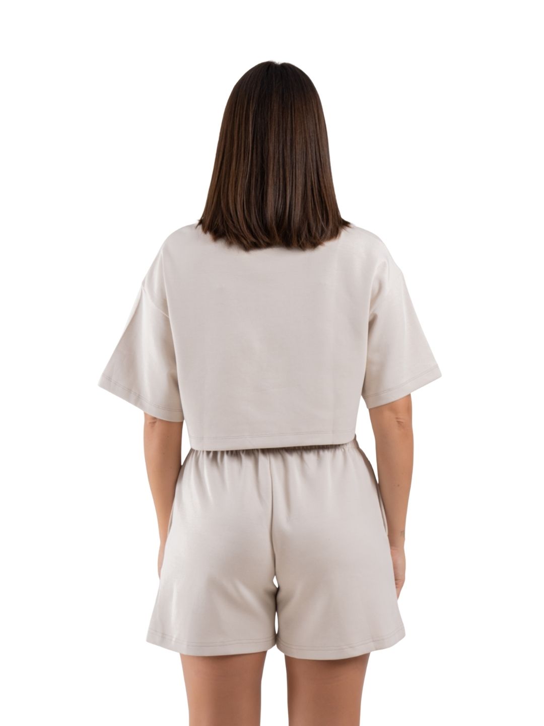 Urban Comfort Horizon Beige Signature Crop Top