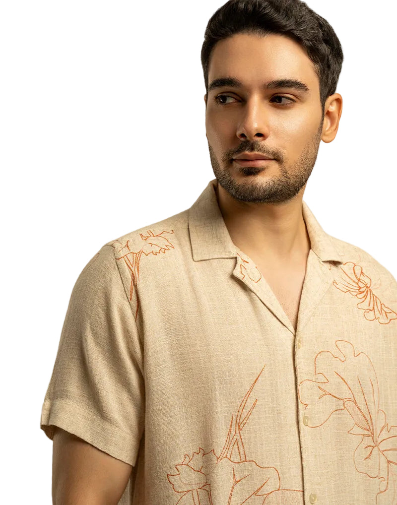 Urban Comfort Horizon Beige Resort Shirt