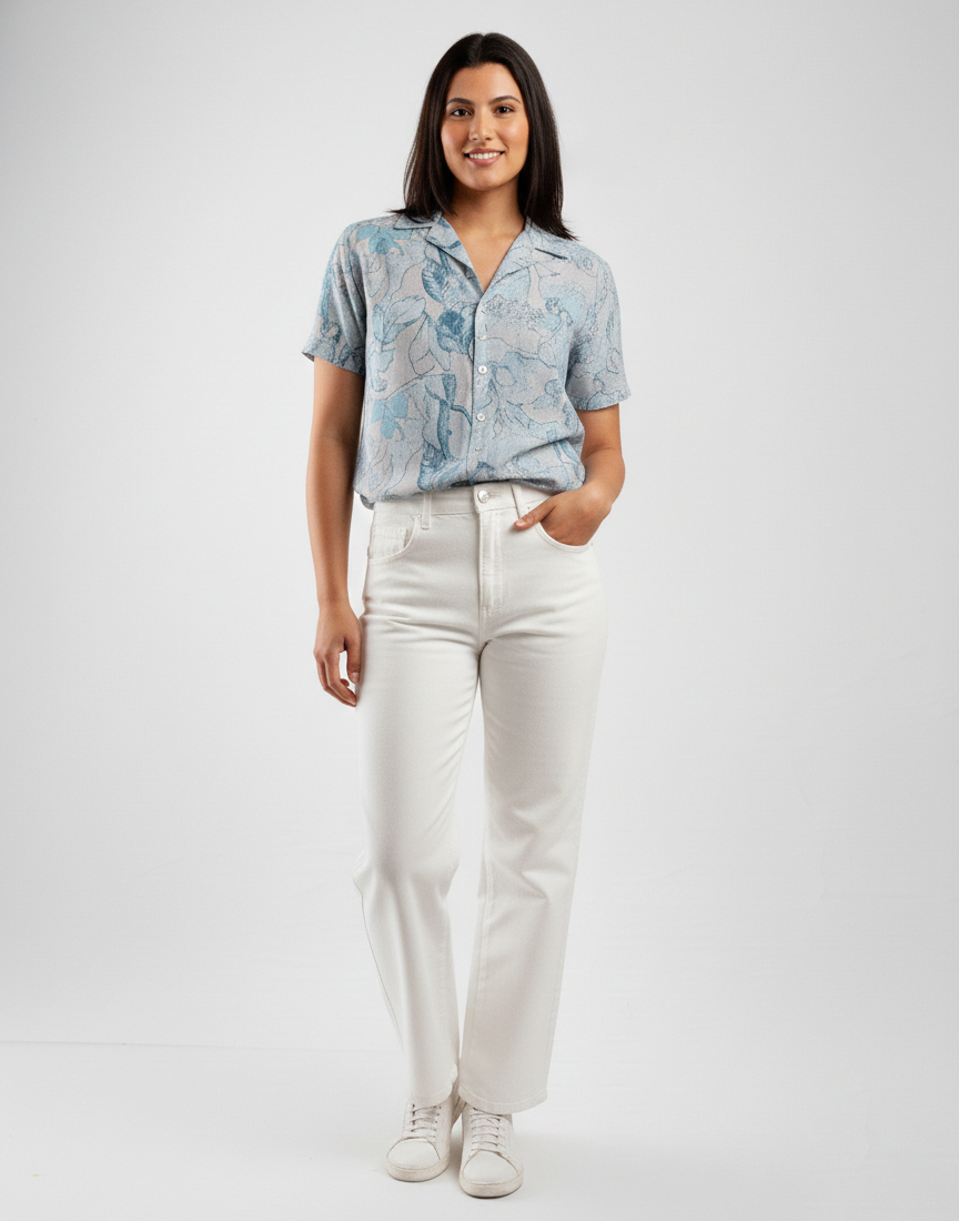 Ceylon Breeze Cuban Collar Unisex Printed Shirt