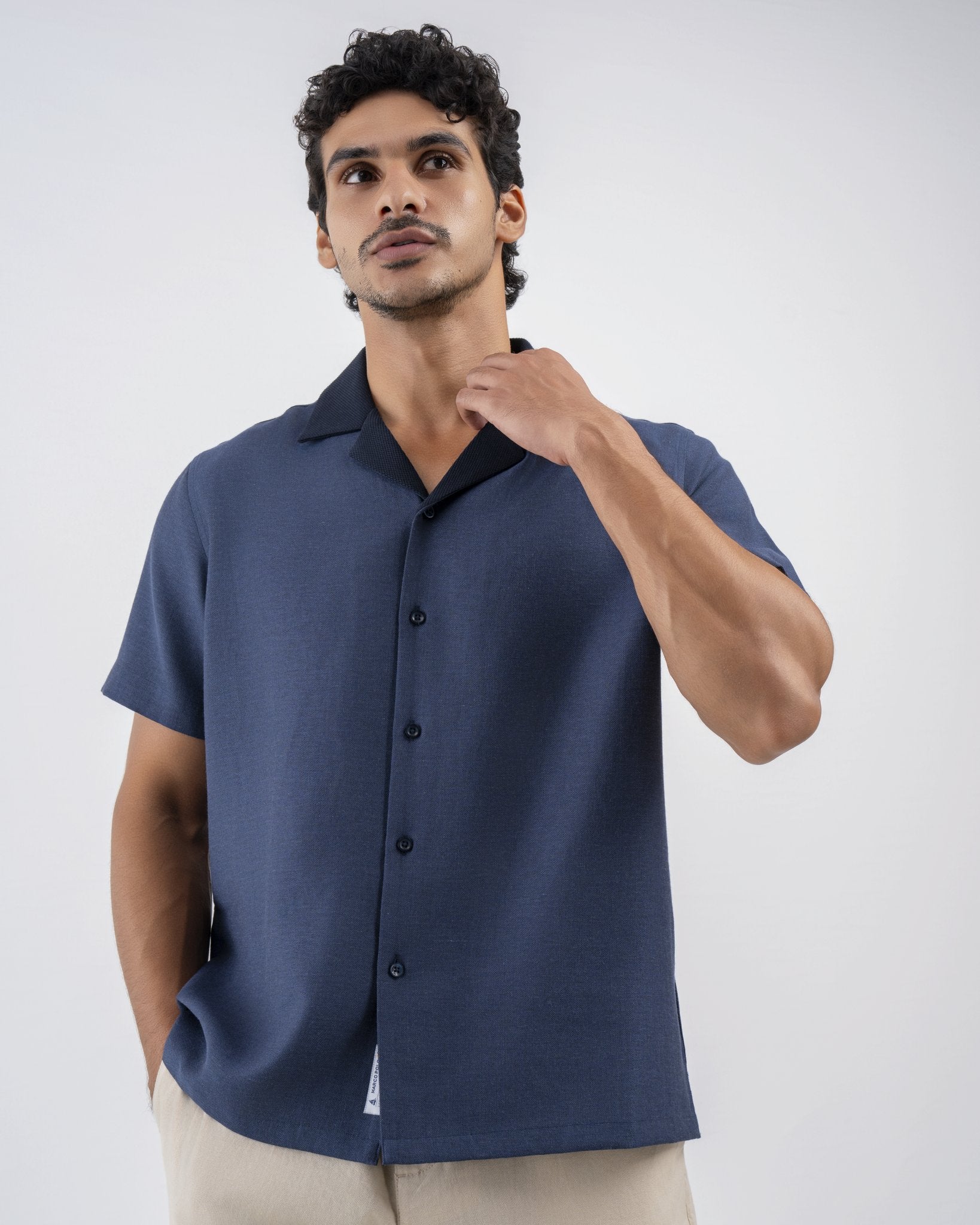 Riviera 2 Tone Rib Cuban Shirt