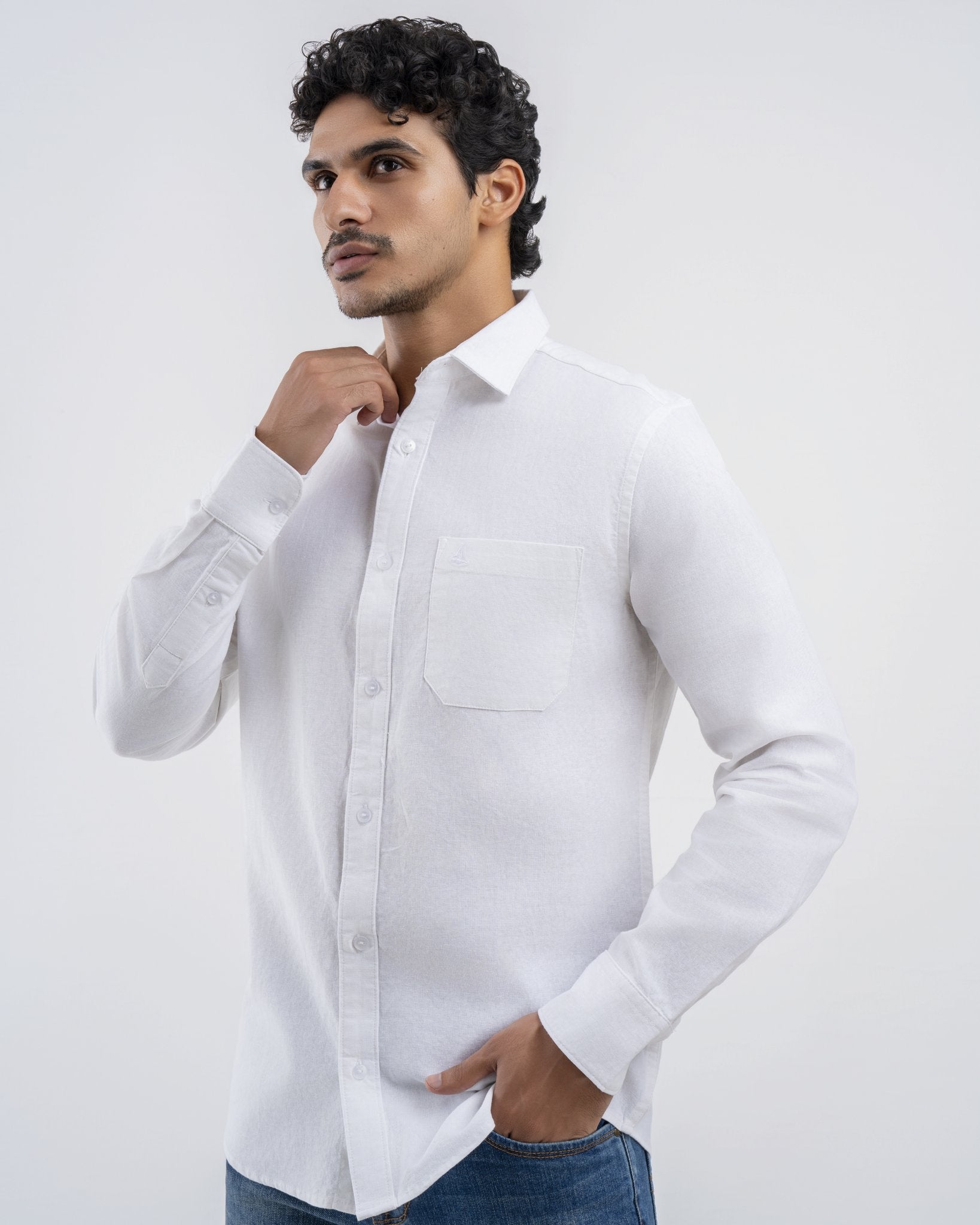 Utility Linen Long Sleeve Shirt
