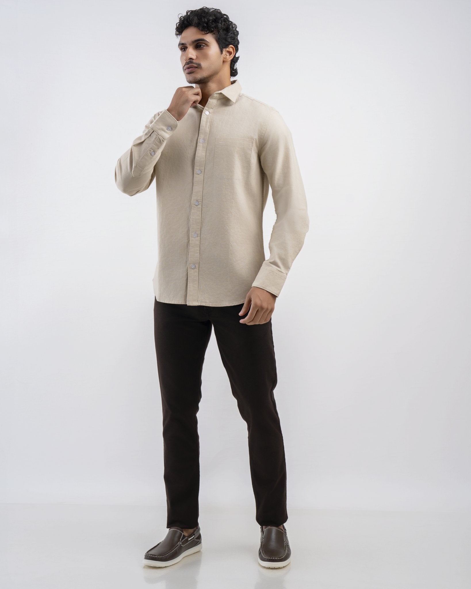 Utility Linen Long Sleeve Shirt
