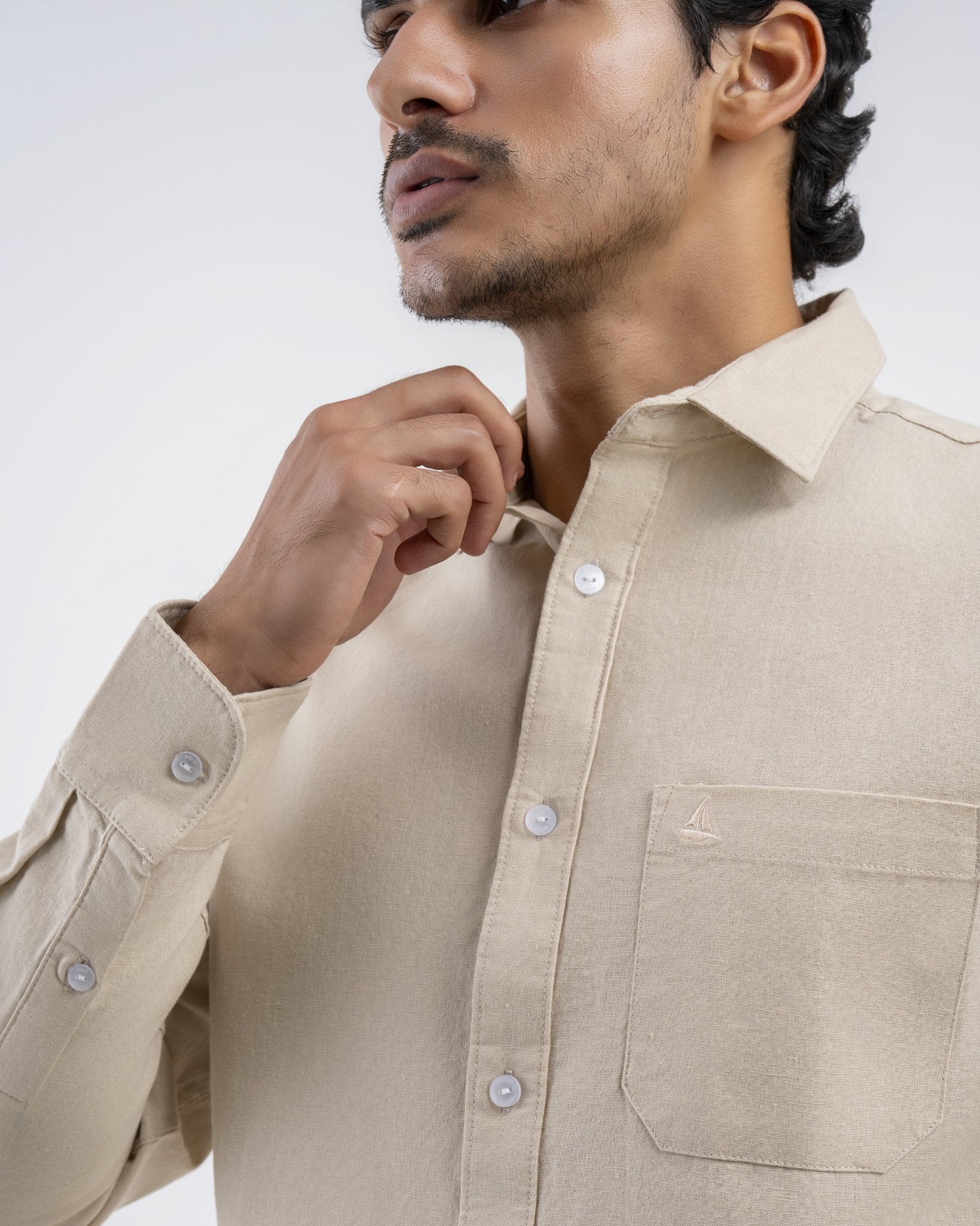 Utility Linen Long Sleeve Shirt